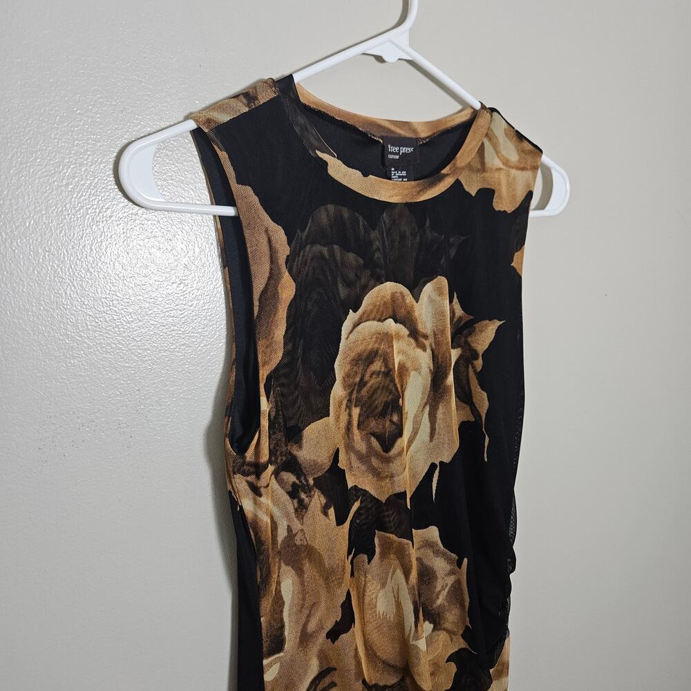 Free Press Sz Medium Shirred Bodycon Dress - Picture 3 of 13
